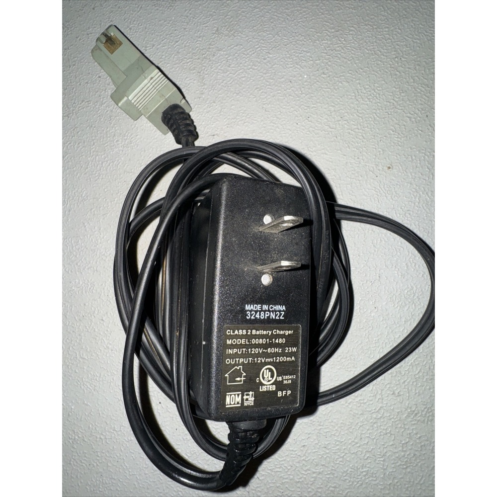 Original Fisher-Price 00801-1480 Power Wheels 12-Volt blk/Grey Battery Charger